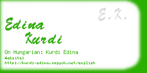 edina kurdi business card